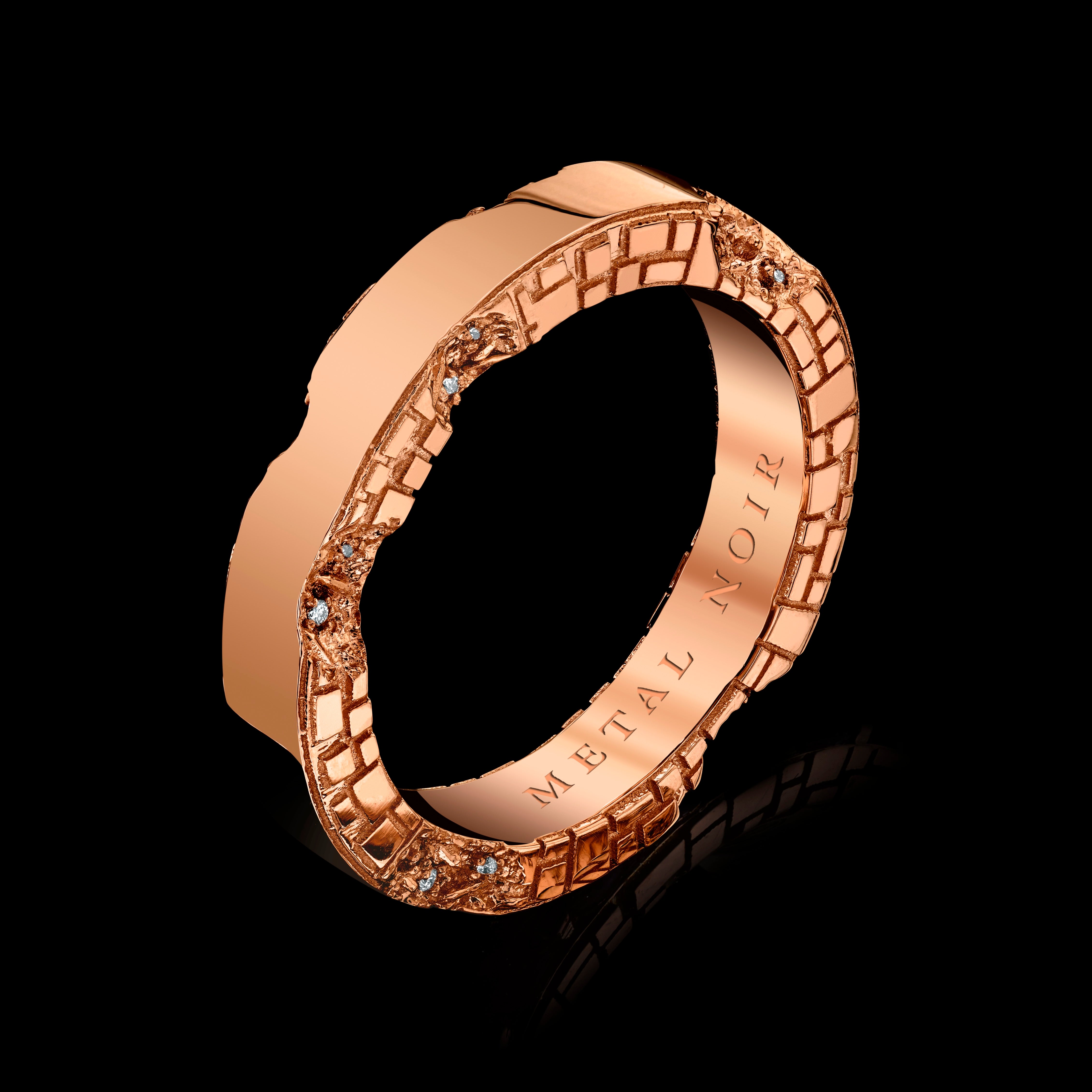 ‘Eroded Architecture’ Ring in solid 18k rose gold • Edition of 50