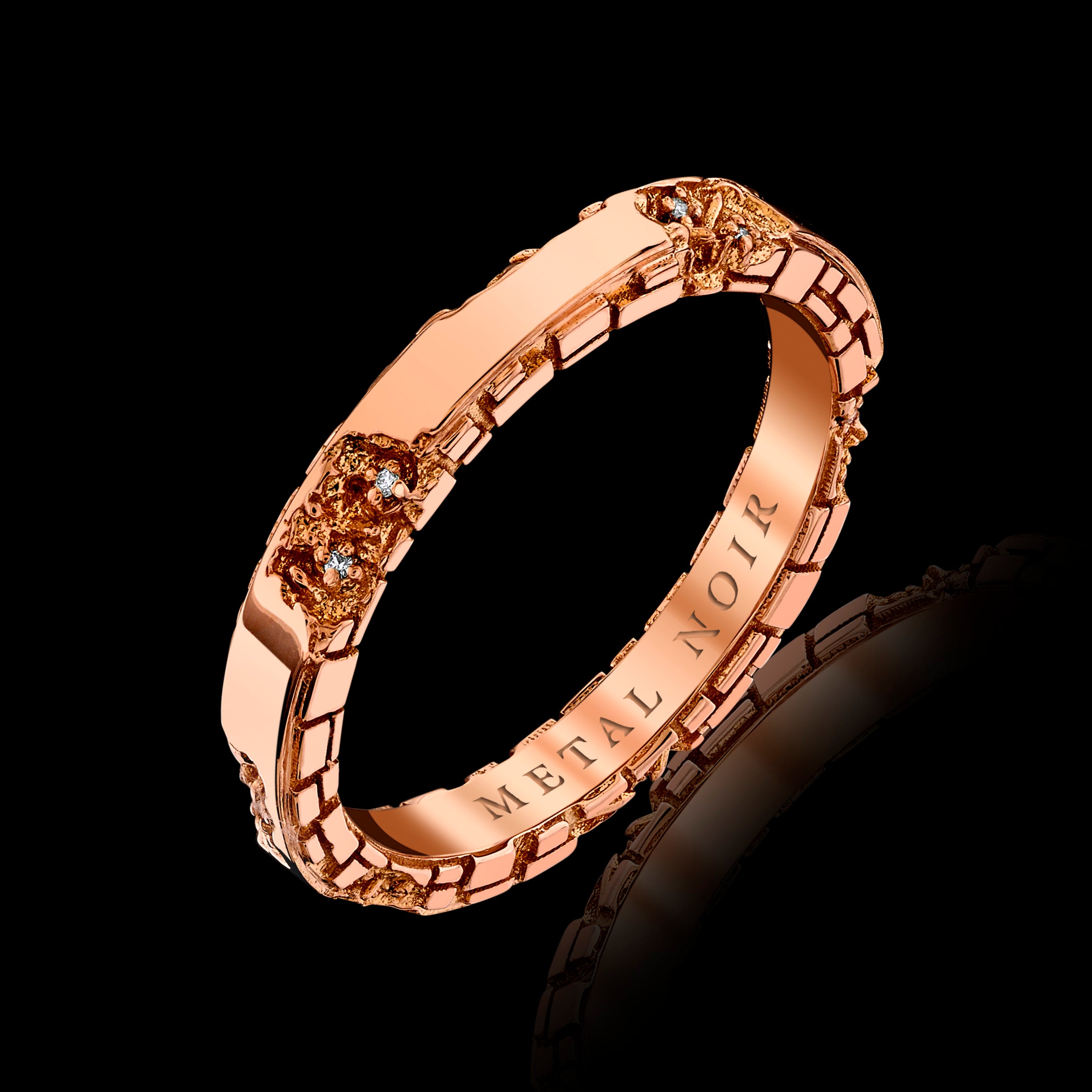 ‘Eroded Architecture’ ULTRATHIN Ring in solid 18k rose gold • Edition of 50