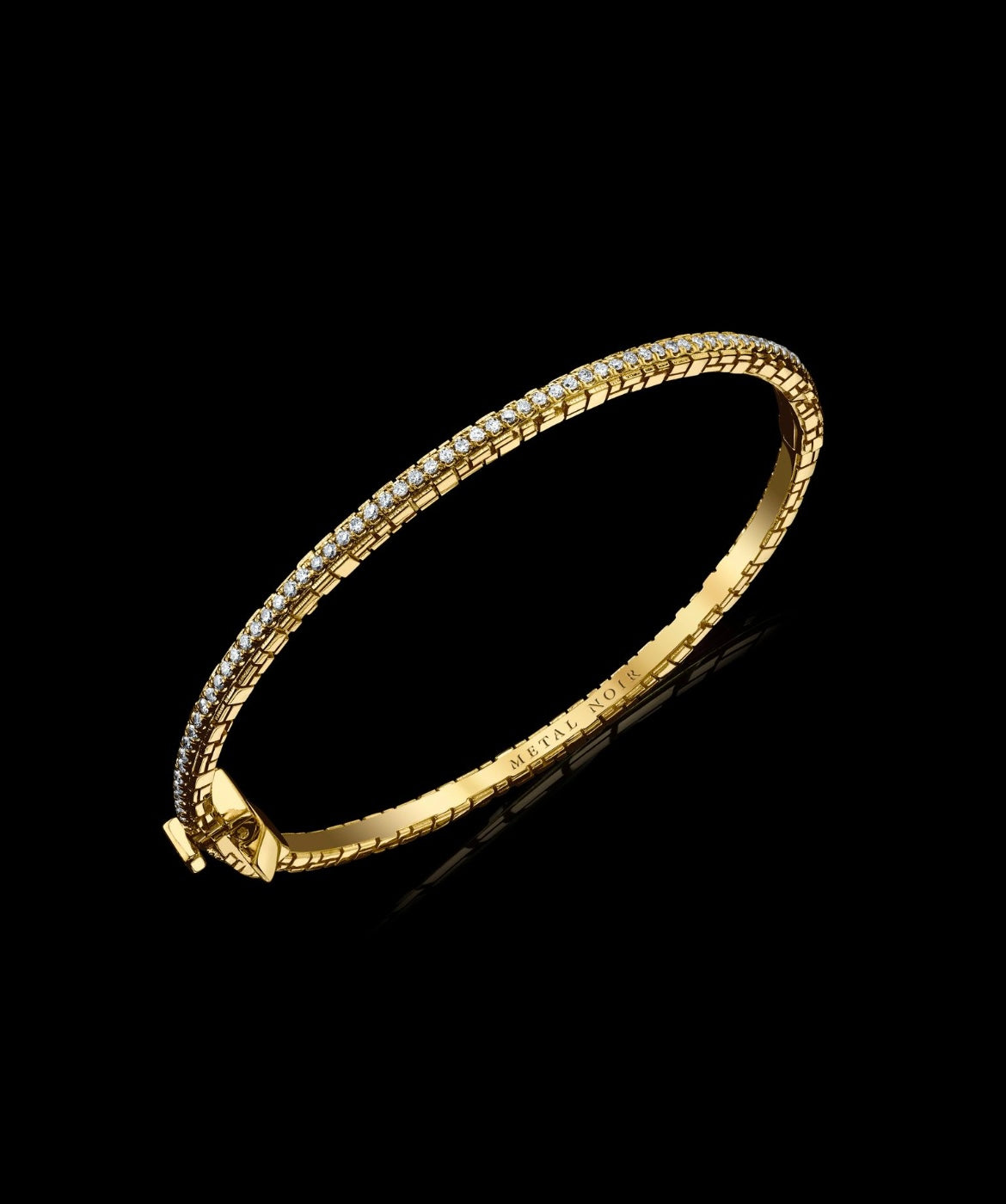Signature Collection Single Row ‘Ultra Thin’ Eternity Bracelet with Diamonds