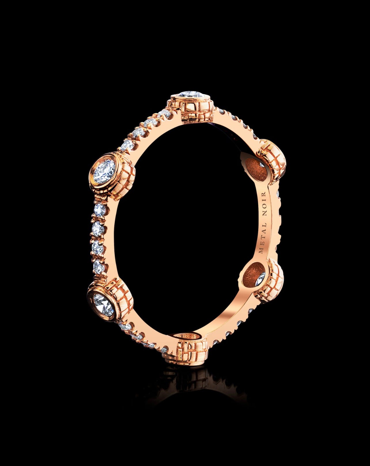 Ultra Thin Collection ‘SIX’ Eternity Diamond Ring with 5 Pointer round diamonds