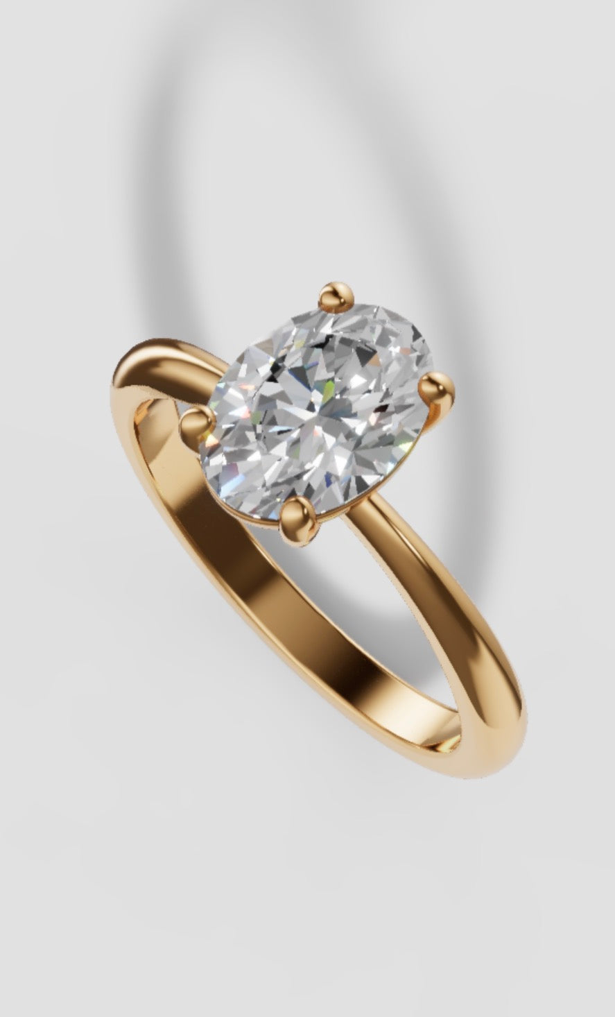 Custom Engagement ring in 18k Yellow Gold setting - 3rd Installment