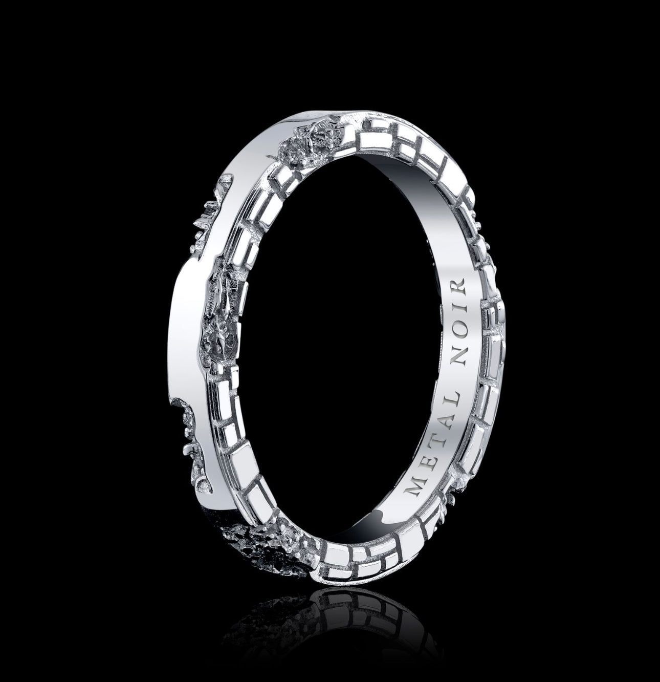 ‘Eroded Architecture’ ULTRATHIN Ring in solid 18k white gold • Edition of 50