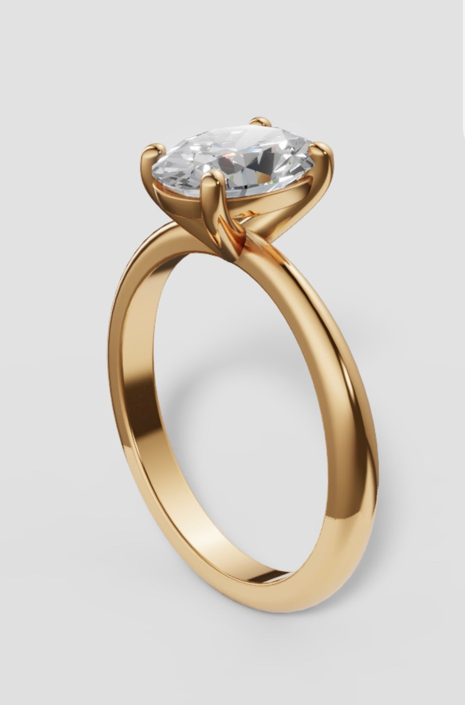 Custom Engagement ring in 18k Yellow Gold setting - 3rd Installment