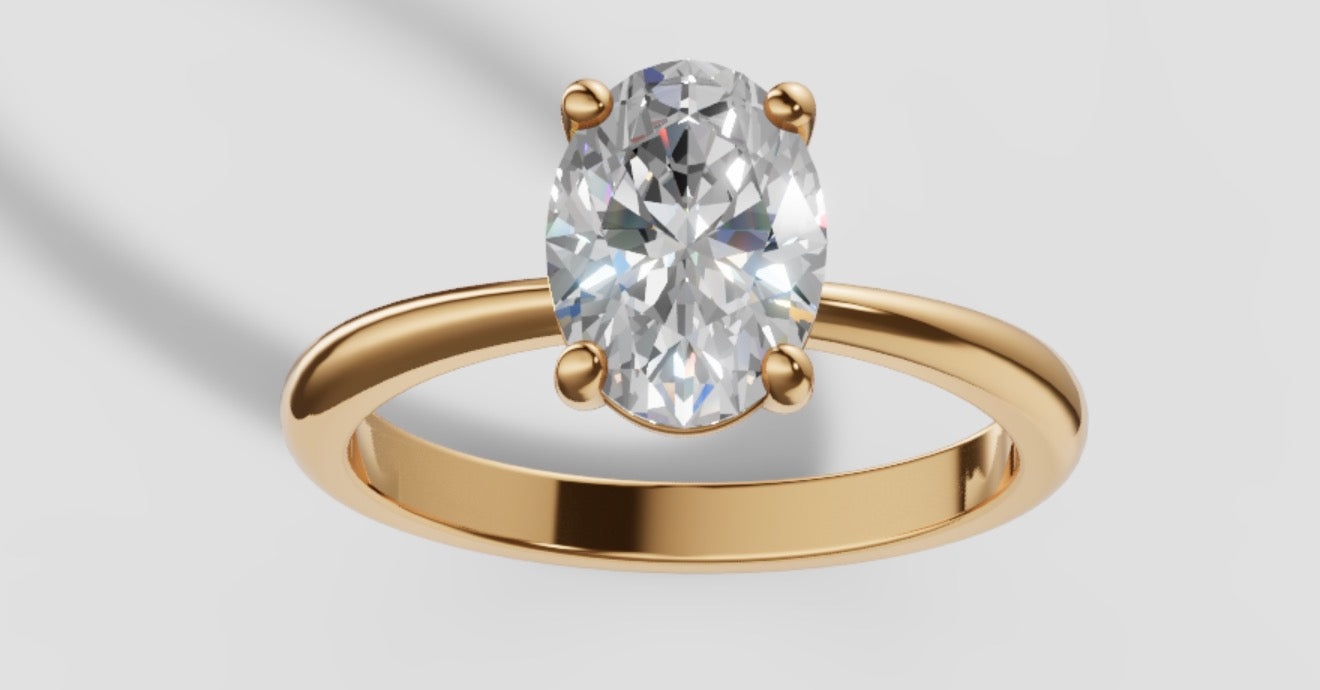 Custom Engagement ring in 18k Yellow Gold setting - 3rd Installment