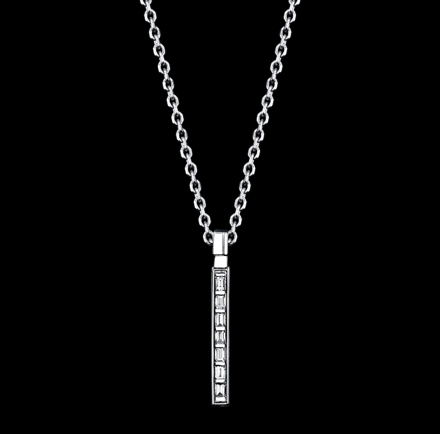 Signature Collection Small Baguette Bar Necklace