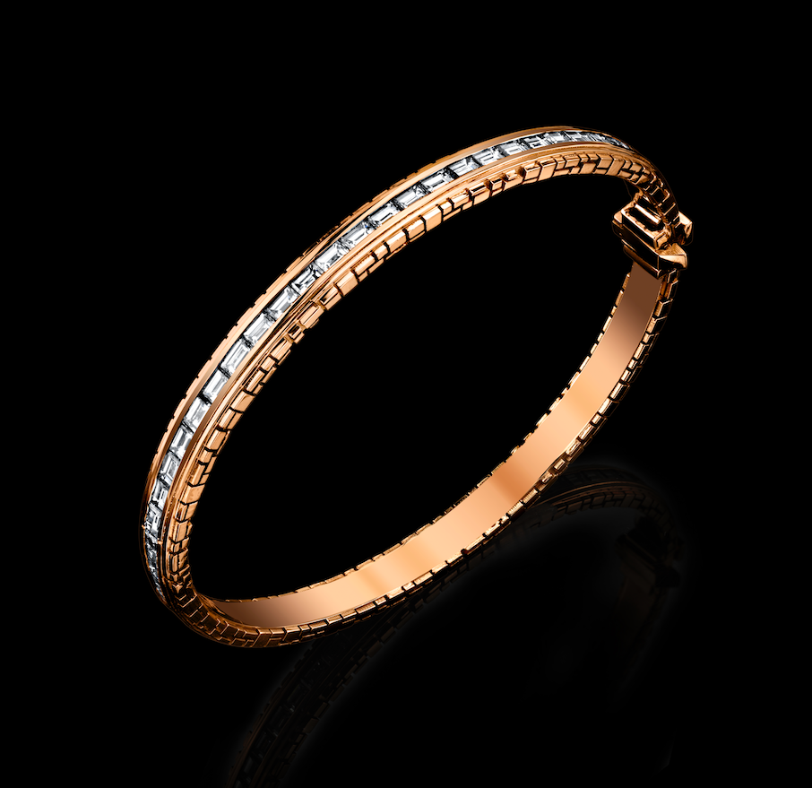 Signature Collection Rose Gold Eternity Bracelet with Baguette Cut Diamonds