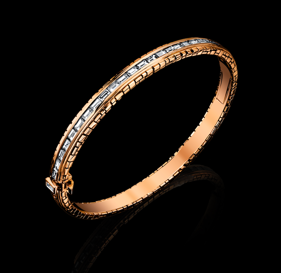 Signature Collection Rose Gold Eternity Bracelet with Baguette Cut Diamonds