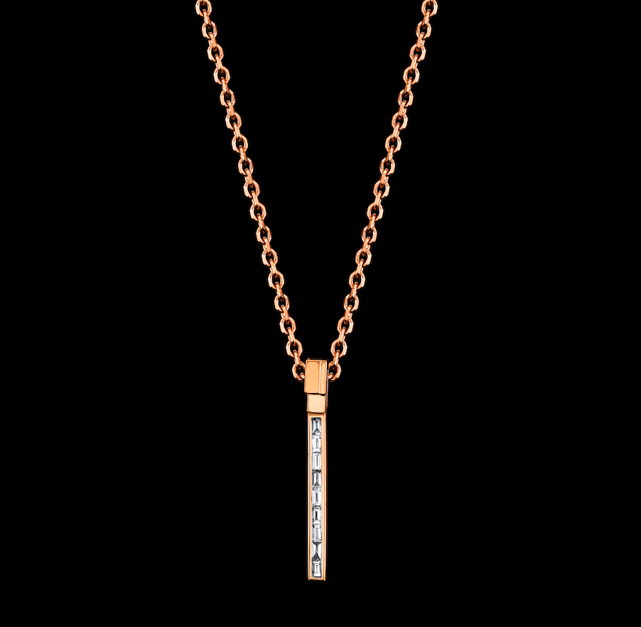 Signature Collection Micro Baguette Bar Necklace