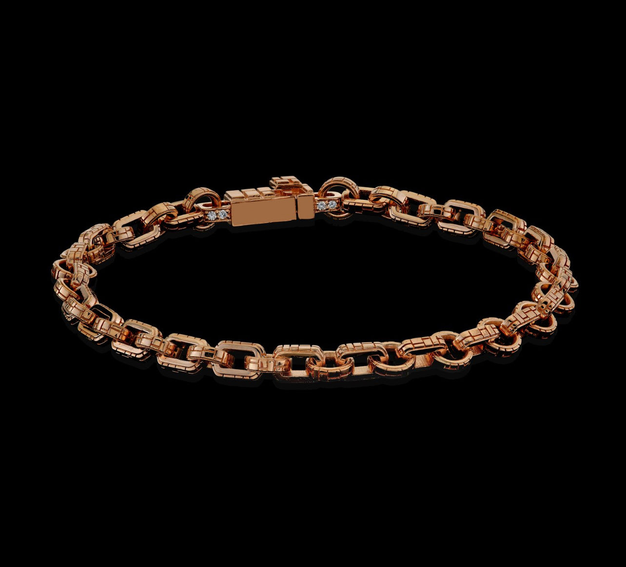 Signature Collection ‘Interlocked’ Link Bracelet in 18k Rose Gold