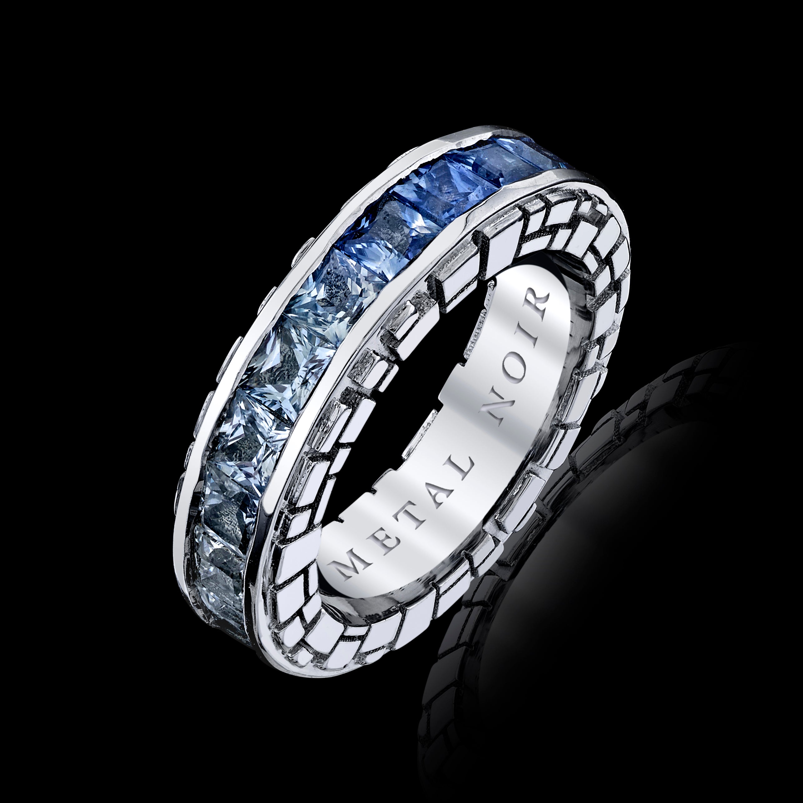 Full Spectrum Collection ‘Nautilus Blue’ 10 Point Princess Cut Ring