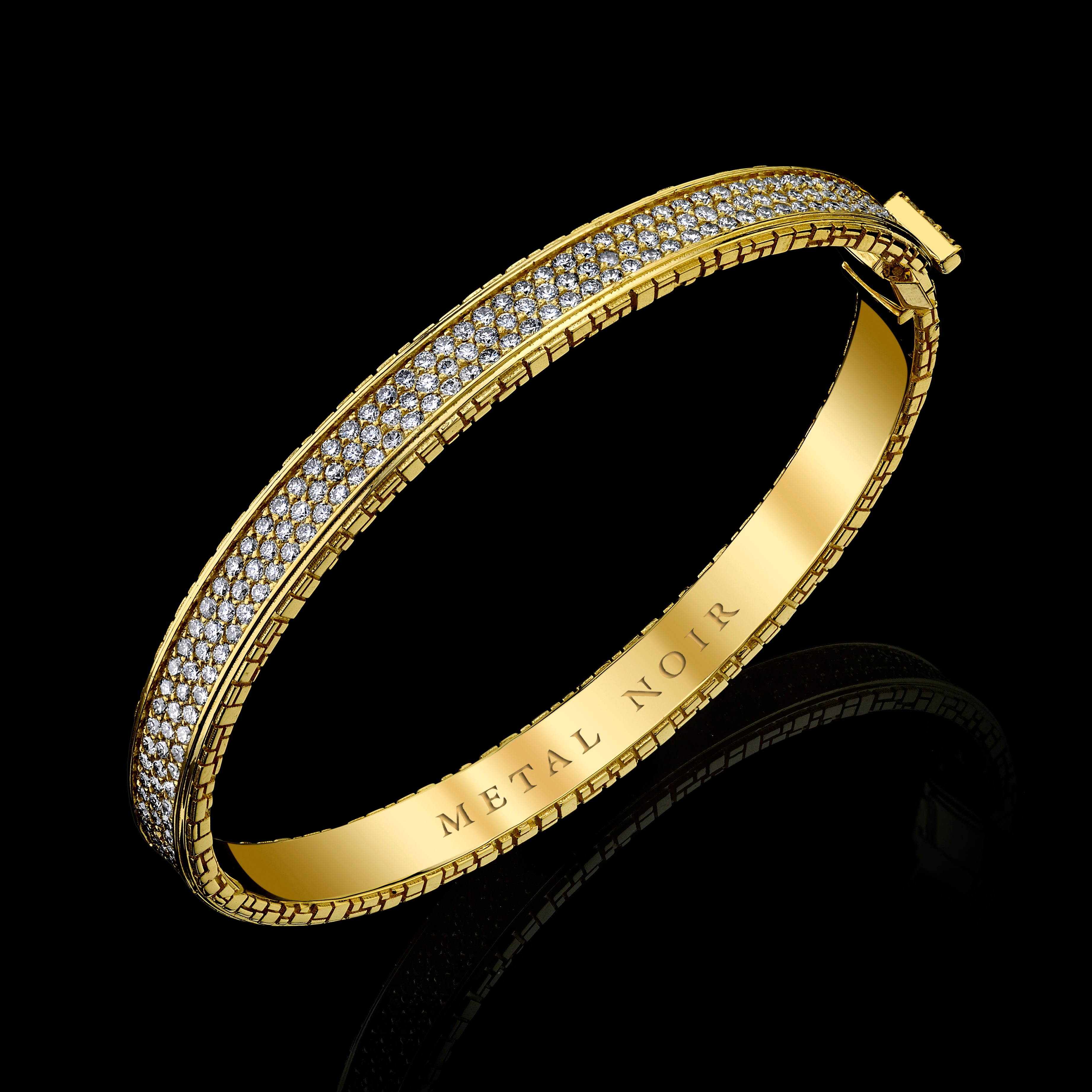 Signature Collection Triple Row Bracelet with Diamonds