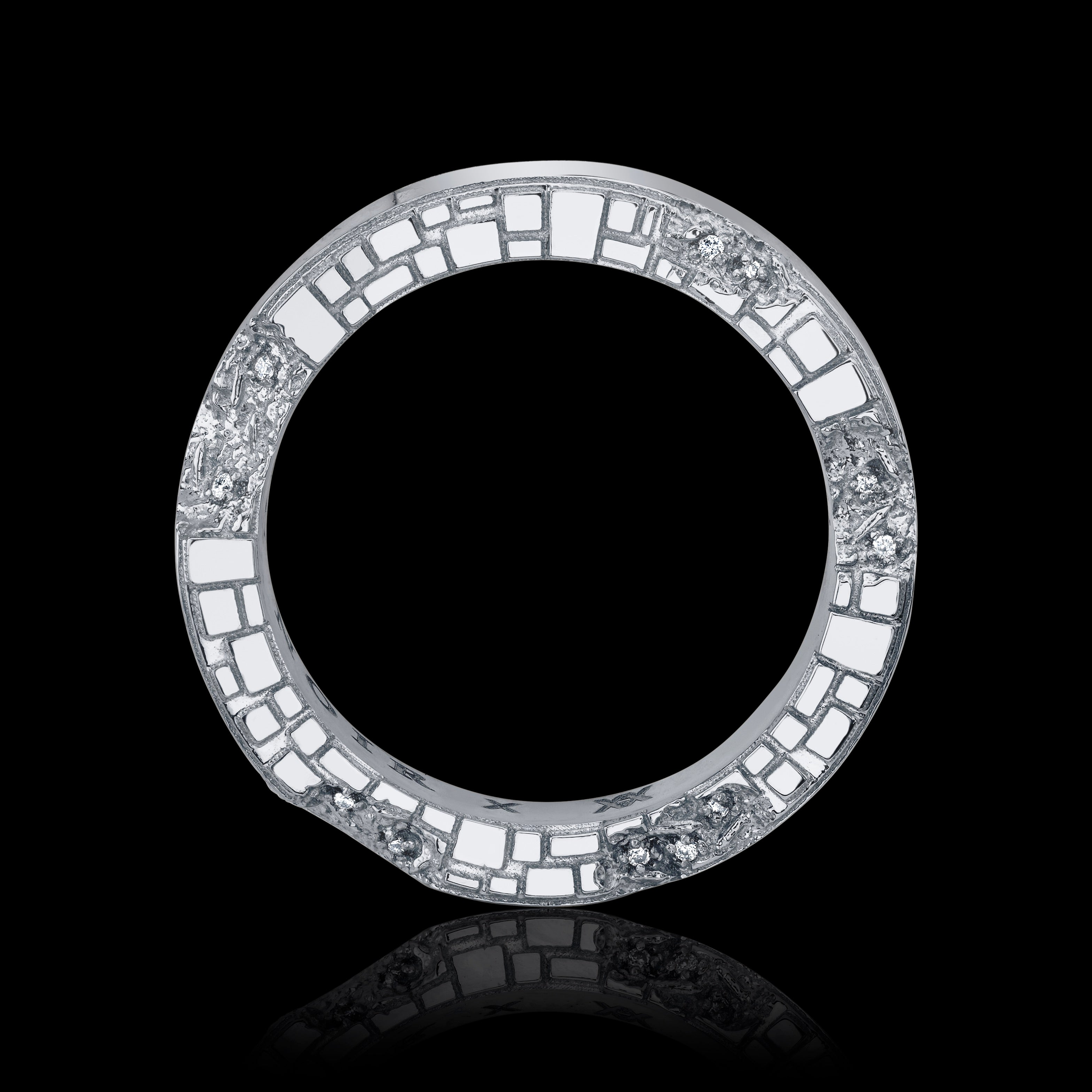 ’Eroded Architecture’ Ring in solid 18k white gold • Edition of 50