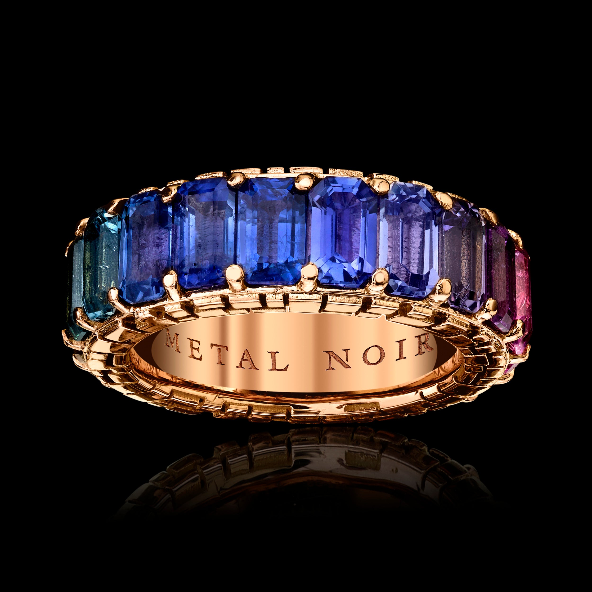Full Spectrum Collection XL Emerald Cut Sapphire Ring