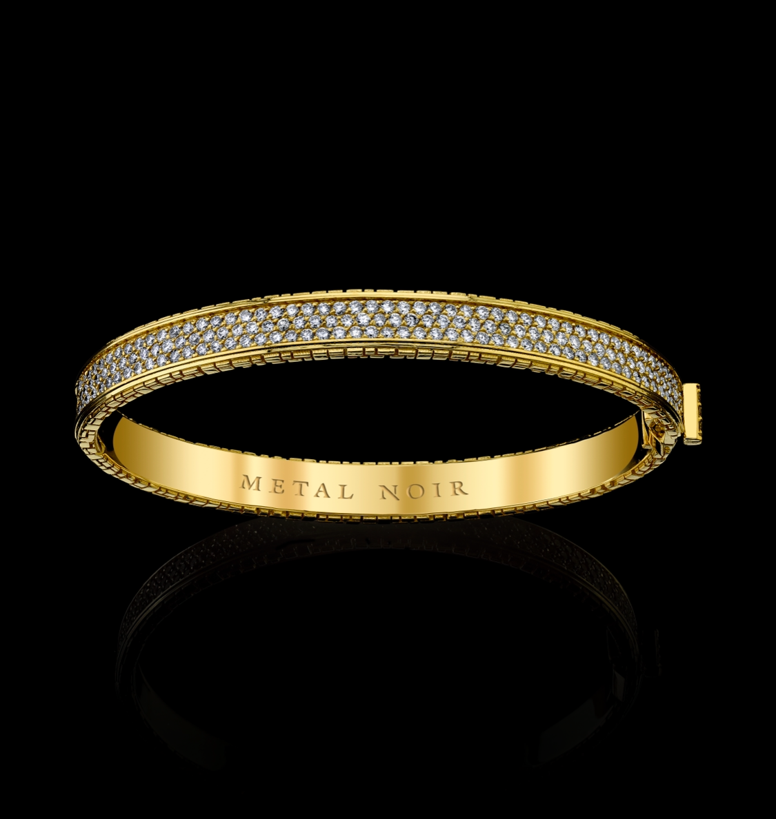 Signature Collection Triple Row Bracelet with Diamonds