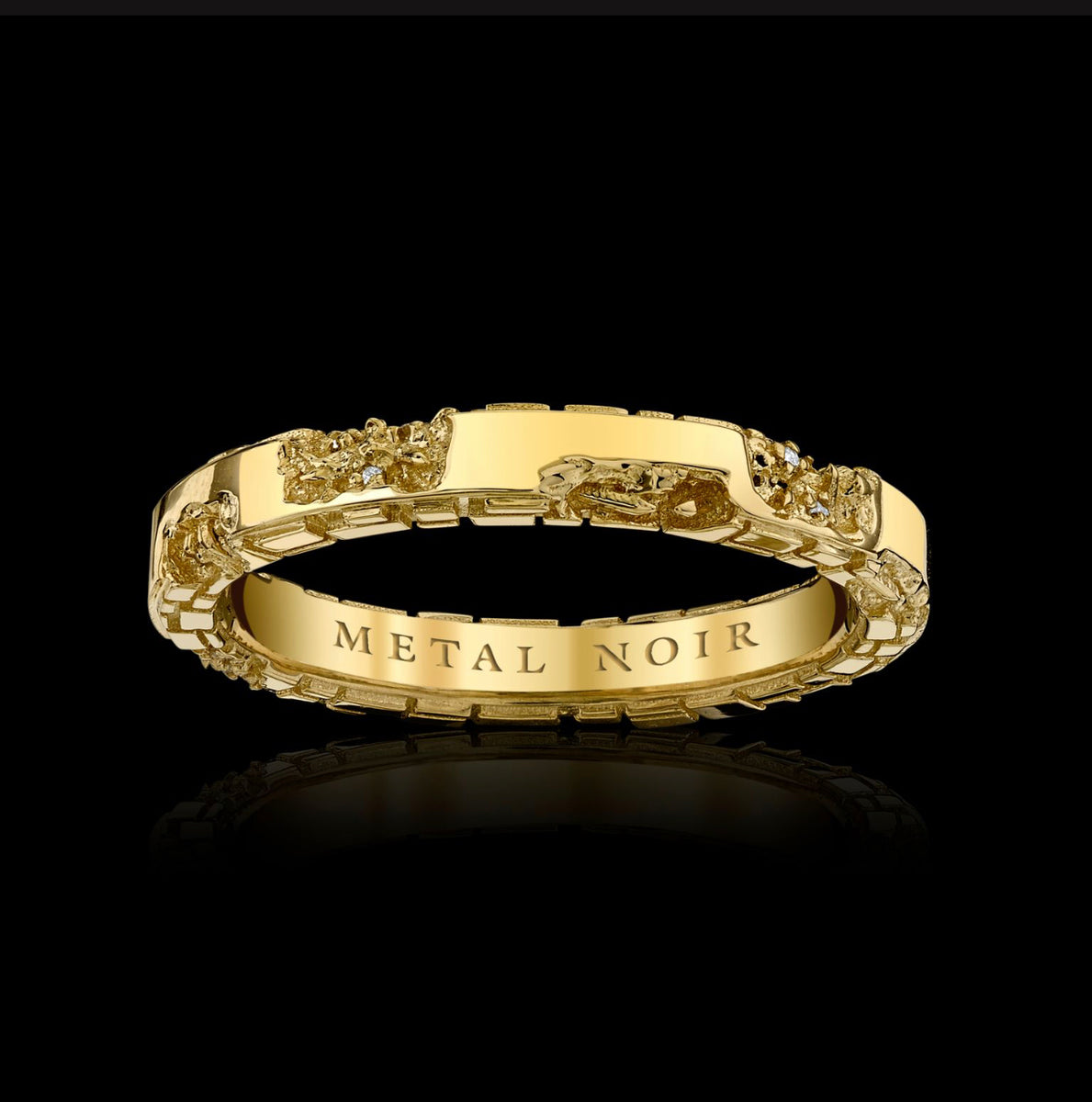 ‘Eroded Architecture’ ULTRATHIN Ring in solid 18k yellow gold • Editio