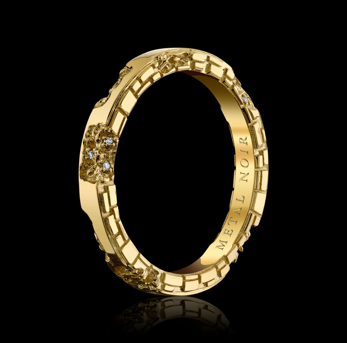 ‘Eroded Architecture’ ULTRATHIN Ring in solid 18k yellow gold • Editio