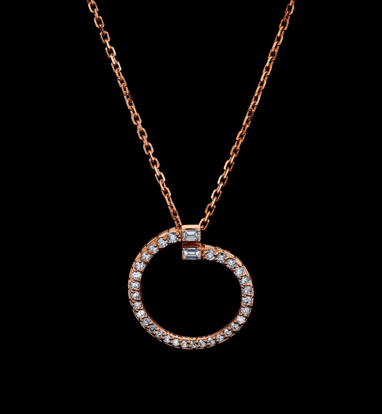 Spiral Collection Large Spiral Necklace with diamonds
