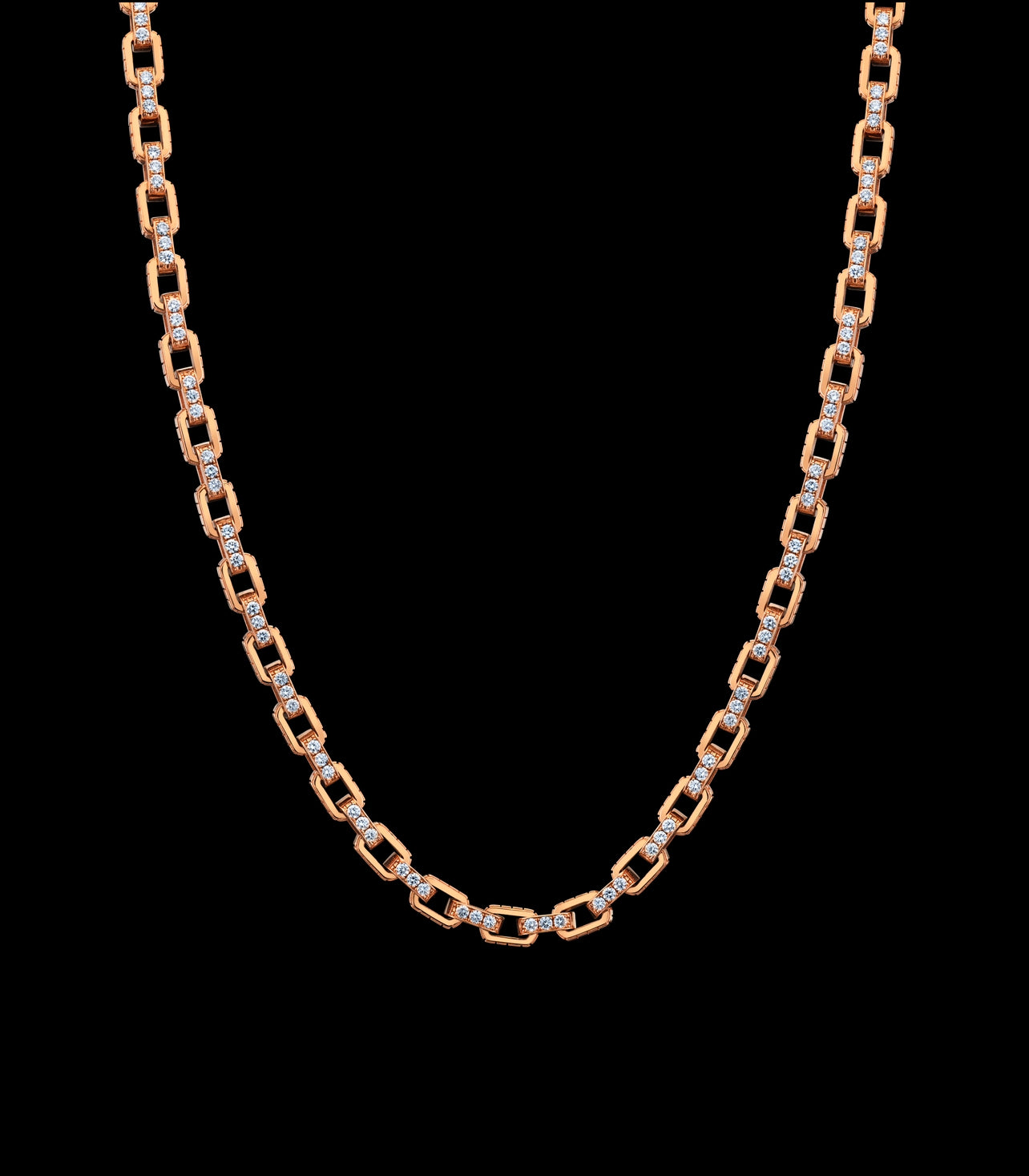 Signature Collection ‘XL’ Link Necklace with diamonds.
