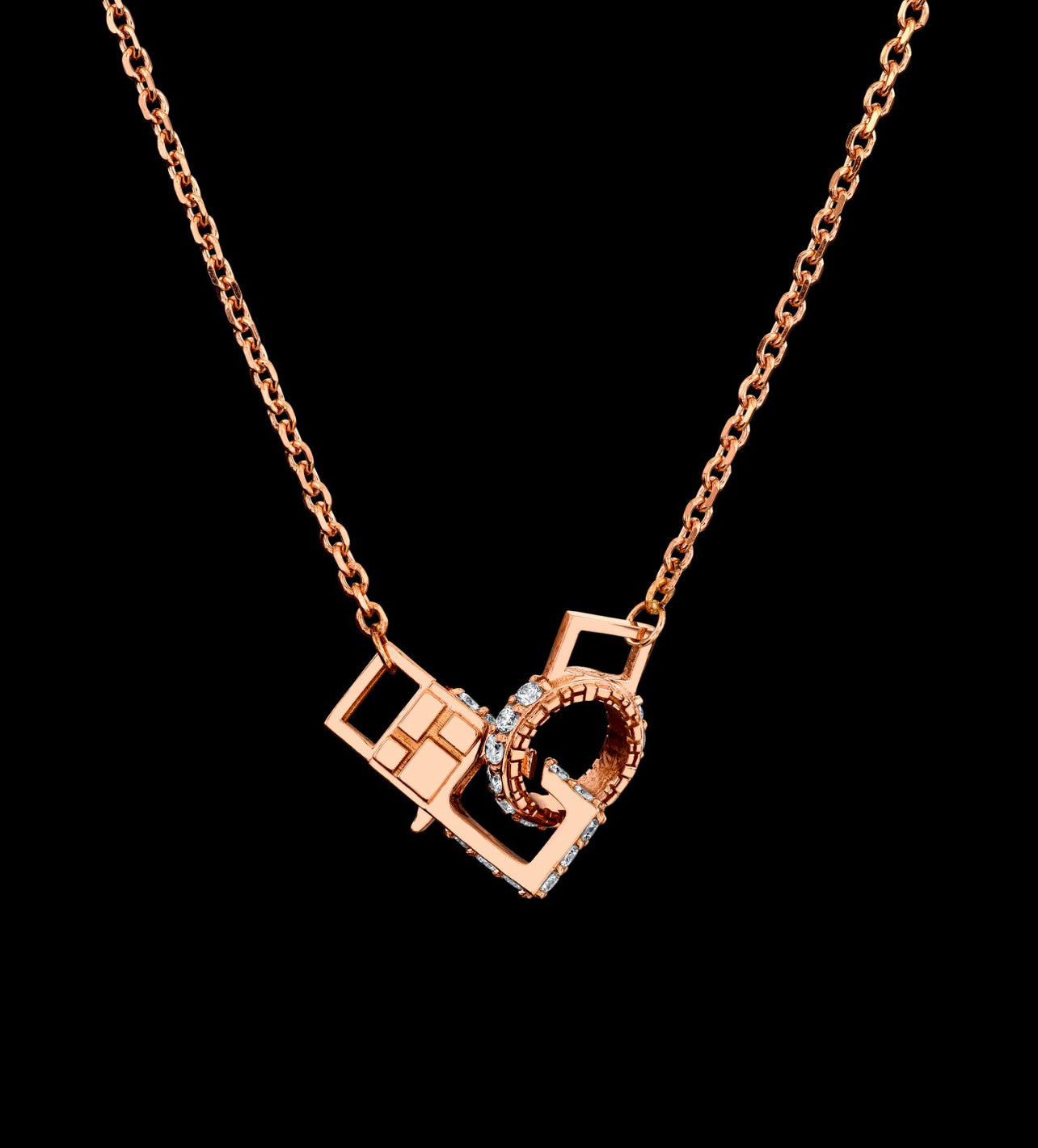 Signature Collection XL ‘INTERLOCKED’ Necklace with diamonds