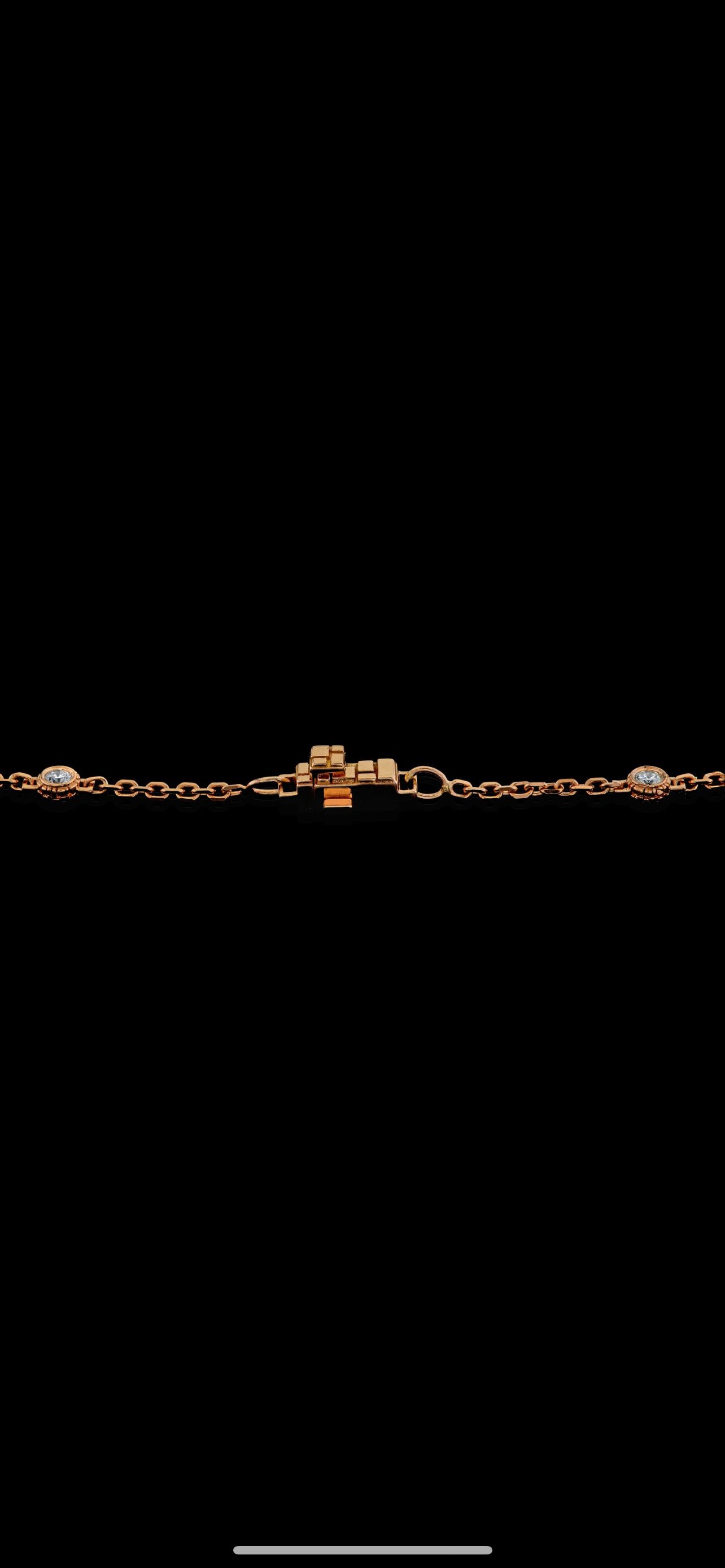 Ultrathin Collection 18k Rose Gold Bezel set Diamond Necklace