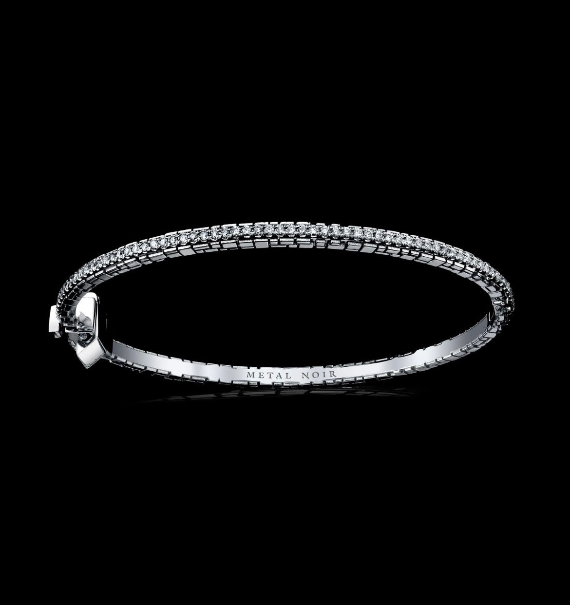 Signature Collection Single Row ‘Ultra Thin’ Eternity Bracelet with Diamonds